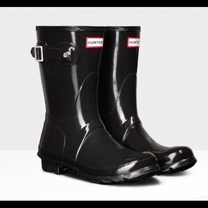 HUNTER BOOTS - Black, Size 8
